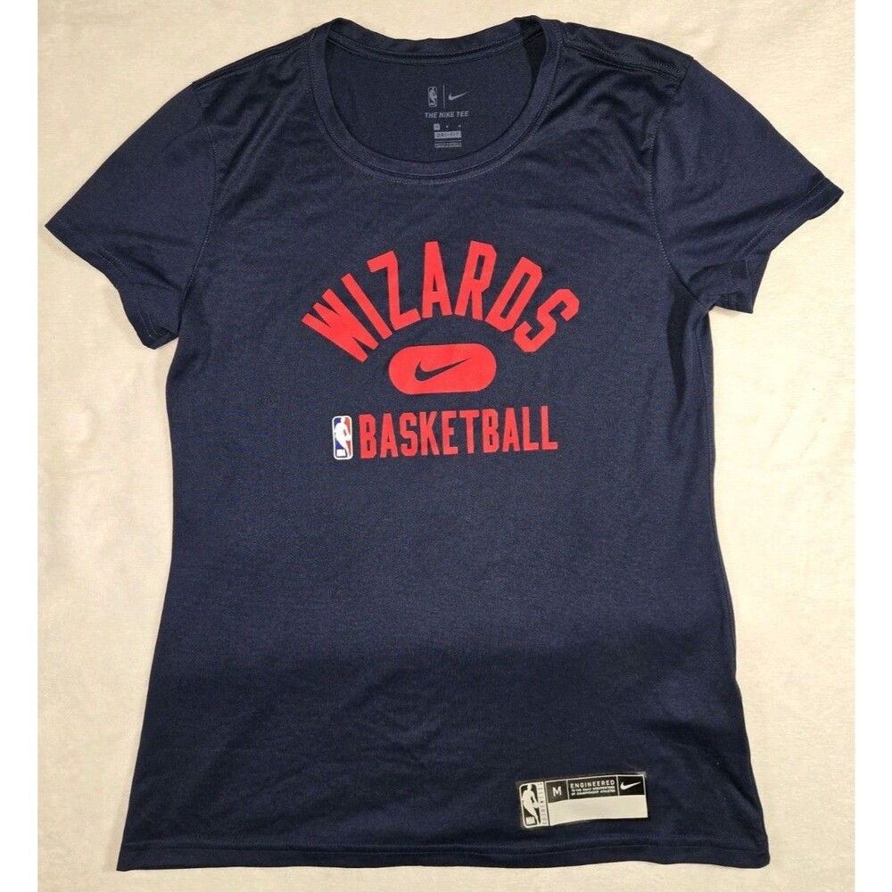 Nike DriFit Washington Wizards Short Sleeve Shirt Blue Womens Medium